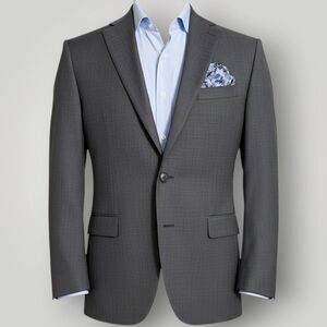 MICHAEL KORS Mens Blazer Sport Coat Two Button Suit Jacket 46R Gray Wool 1-Vent